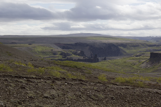 2011-07-03_11-51-34 island.jpg - Nationalpark Jkulsargljufur - Blick zu den Felsen des Hljodakletbar